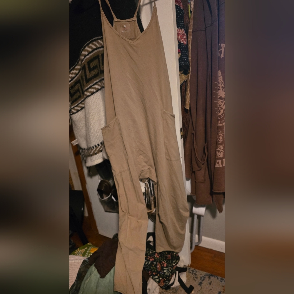 Free People Beige Jumpsuit